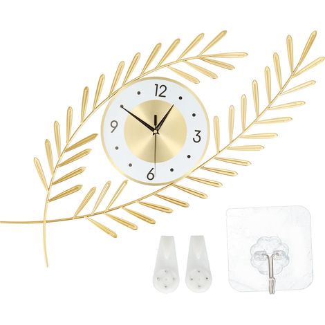 Horloge murale moderne en fer, résistante, de forme unique, soudée à la main, décorative pour salons, jardins d'enfants et magasins. (1/5)
