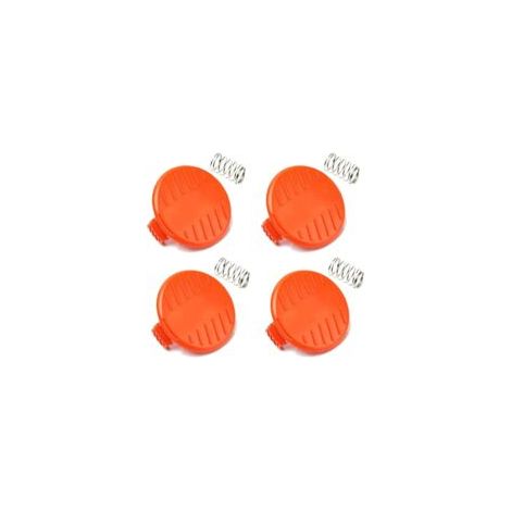 Set mit 4 Spulenkappen mit Feder, Ersatzspulenabdeckung für Black & Decker GLC3630L20-GB/NST1810/ST4525 Freischneider - Crezuo