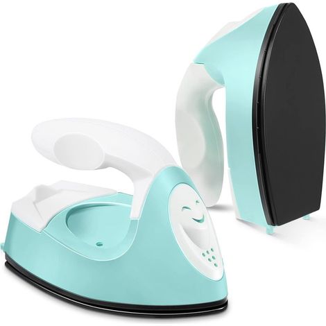 Mini fer à repasser pour loisirs créatifs, mini presse à chaud, mini fer portable et pratique, petit fer à repasser avec base de chargement et accessoires pour perles, écussons, vêtements, chaussures (1/5)