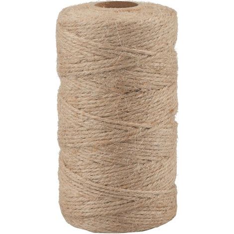 1 Rouleau Corde Jute 100M, Diamètre 1.5mm, Ficelle Naturel Pour Jardinage, Bricolage, Emballage Cadeau (1/5)