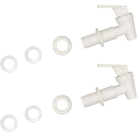 Rubinetto ricambio termosifone, rubinetto gomito riciclabile, rubinetto lever, rubinetto plastica senza BPA (bianco latte) (1/4)