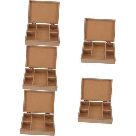 5 Pièces Boîte Multifonctionnelle Petite Boîte Non avec Couvercle pour Rangement Art (1/5)
