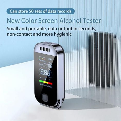Testeur D'Alcool NuméRique, éThylotest Professionnel avec éCran LCD, Testeur D'Alcool éLectronique Rechargeable par USB, Porte-CléS (1/4)