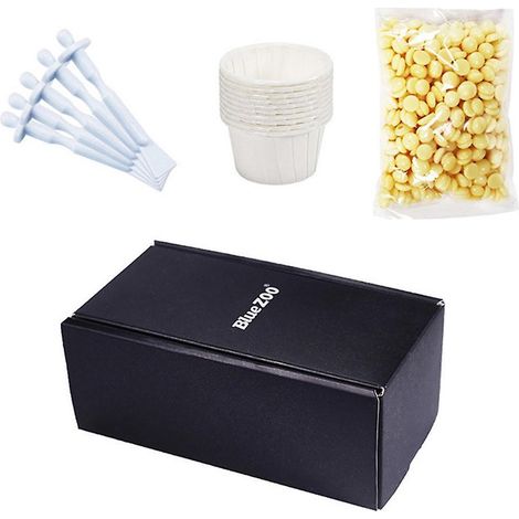 Bleu ZOO Haricots de cire solide rapide sans papier, visage et nez, épilation portable, lot de 2 (1/5)