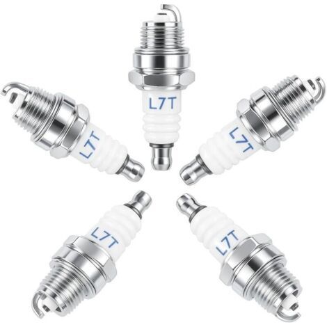 Set di 5 candele L7T per NGK BPMR7A, Bosch WSR6F, WSR5F e altre candele, accessori per motoseghe, tosaerba e motori di piccole dimensioni.