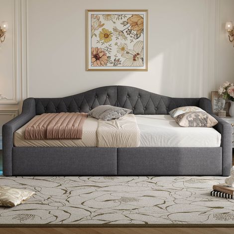Panneau mural 140x200 cm avec éclairage LED intégré et luminaire de plafond, teinte grise, kit décoratif pour chambre. (1/5)