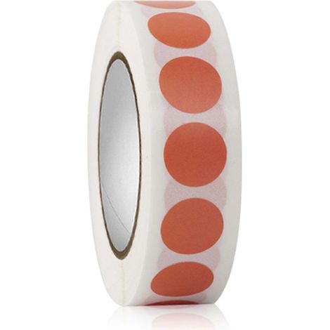 1000 étiquettes autocollantes rondes de 13 mm, colorées, de couleur orange, pour le classement et l'étiquetage de documents, fournitures de bureau et scolaires. (1/4)
