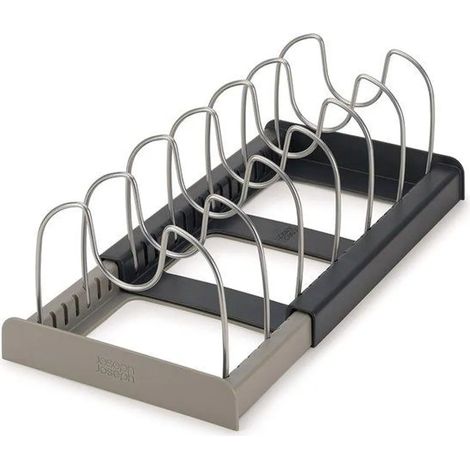 Étagère à ustensiles de cuisine, pouvant contenir des pinces à casseroles et des plaques de cuisson, grise