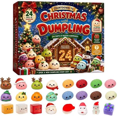 Calendrier de l'Avent Squishy 2026, Squishy Dumpling, 24 surprises