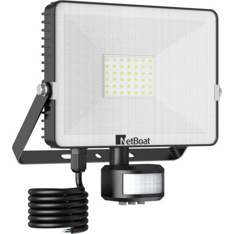 ChangM projecteurs LED d'extérieur ultra fins avec détecteur de mouvement, câble de sécurité de 30W, étanche IP66(1PCS) (1/3)