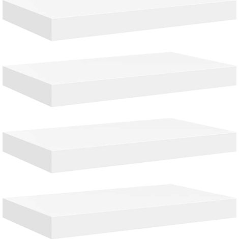 Maison Exclusive - Schweberegale 4 Stk. Weiß 40x23x3,8 cm MDF