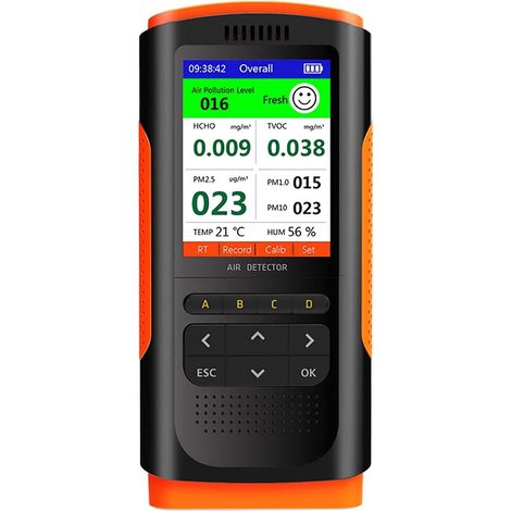 Formaldehyd-Detektor, Luftqualitätsmonitor, tragbares Display, Formaldehyd-Detektor, Innenluftverschmutzungsmessgerät, Mikrostaub-Abs