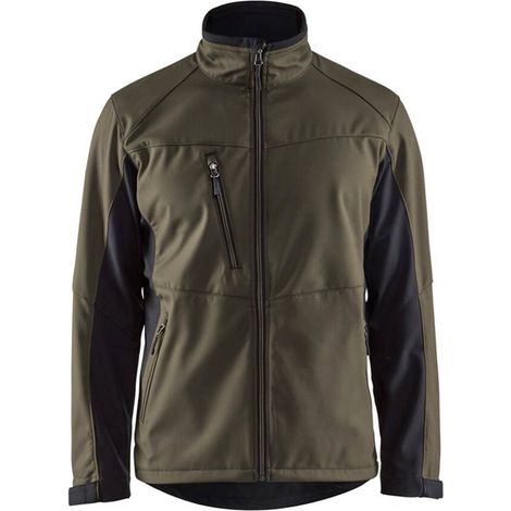 Giacca da lavoro softshell 4950 - Verde kaki/nero XXL (1/4)