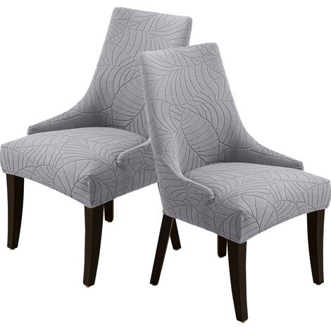 Housse de fauteuil à oreilles, housse de fauteuil d'appoint avec accoudoirs, housse de chaise de salle à manger extensible en jacquard, style 3 (1/5)