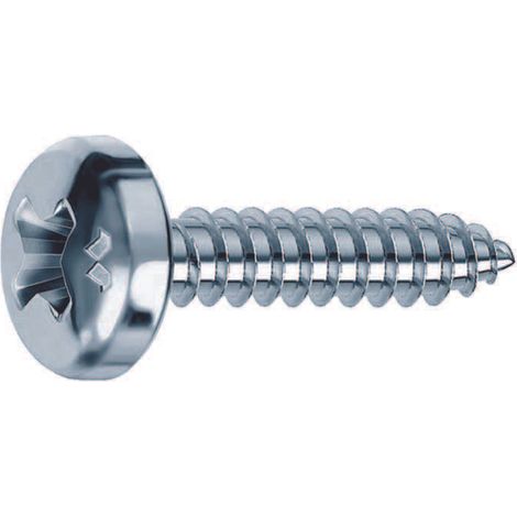 VITI AUTOFILETTANTI TESTA CILINDRICA ACCIAIO ZINCATO BIANCO- - ø mm.4,2x32 - 500 pezzi MUSTAD