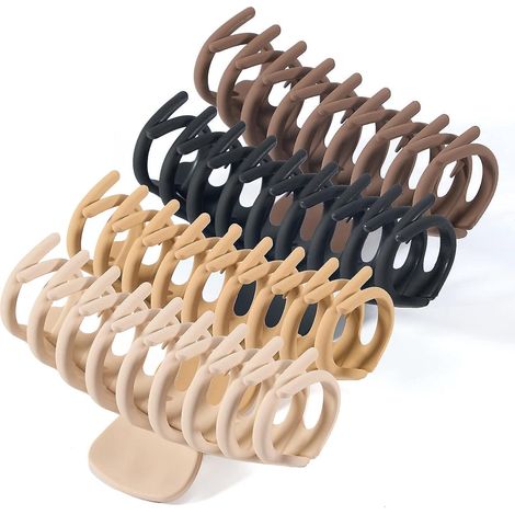 lot De 4 Grandes Pince Cheveux, Pinces Cheveux Anti-drapante, Pince Cheveux Griffe Pour Cheveux Pais Et Fins, Accessoires De Coiffure Pour Femme (1/5)
