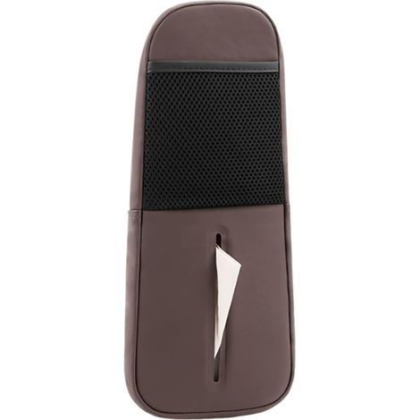 Sac de rangement latéral avec support de papier de soie en cuir pour intérieur de véhicule, sac de rangement suspendu de voiture (1/5)