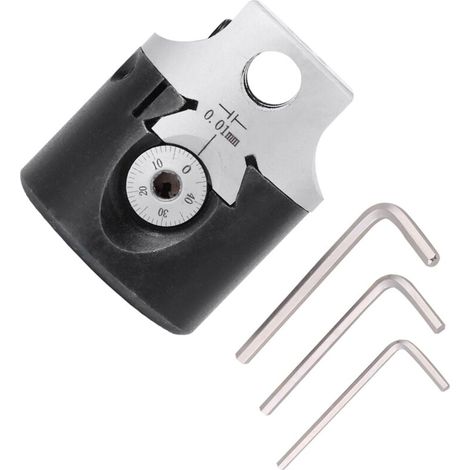 Tête d'alésage de 50 mm (2 pouces) avec barre de 12 mm pour tours, fraiseuses et supports MT2, MT3, R8 (1/5)