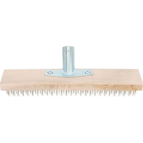 Brosse de Nettoyage Pratique pour Éliminer la Mousse pour Espaces Étroits Brosse à Mousse en Bois Fil d'acier Cuivré de Jardin Entre Dalles (1/5)