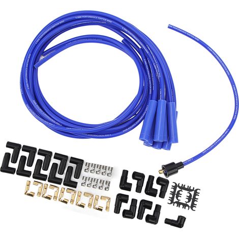 8,5 mm 180° Zündkabelsatz mit staubdichten Kappen, Ersatz für Chevy 8-Zylinder-Modelle, blau (1/5)