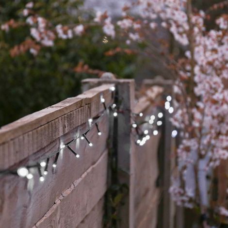 20m Battery Power Outdoor LED Fairy Lights Green Cable White Garden Indoor Décor (1/5)