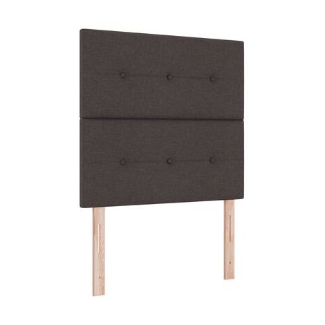 Sommier tapissier (matelas inclus), marron foncé, 90 × 190 cm, tissu, tissu doux et respirant, pour chambre, décor moderne, facile à assembler (1/5)