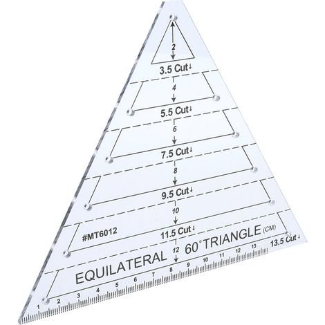 Règle triangulaire en acrylique haute transparence, échelle originale, pour tailleur et quilting (1/5)