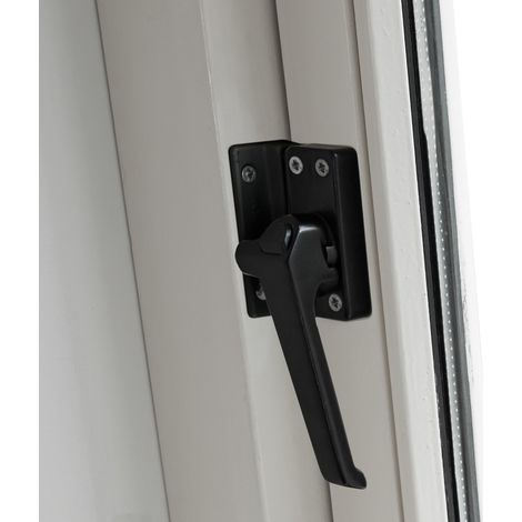 AXA Fensterverriegelung - Modell 3308 - Fenstergriff - Abschließbar per Knopfdruck - Rechtsdrehend - Aluminium Schwarz (1/5)