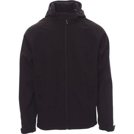 Veste à capuche softshell Gale Pad - PAYPER - Noir - S (1/2)