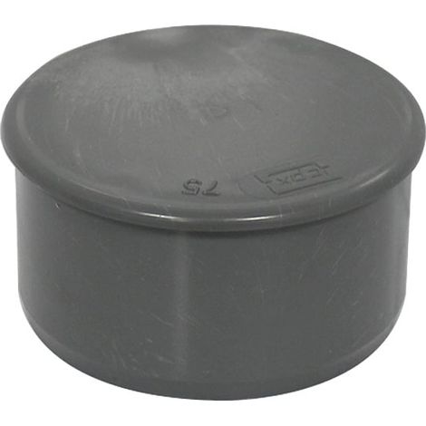 First Plast – Tampon hermétique PVC mâle Ø75 – Raccord d'évacuation – Pour chantiers humides – Étanchéité optimale – Installation facile (1/4)