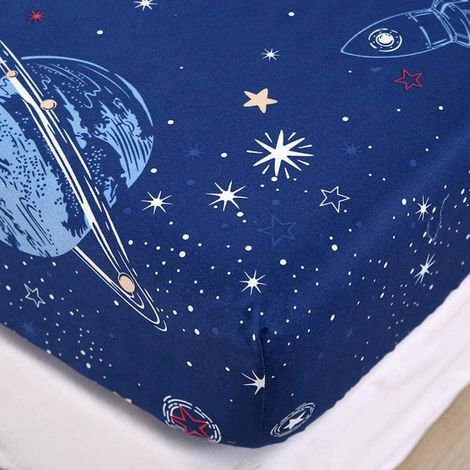 Drap Housse 140x190/200 cm avec Bonnet 30 cm, Drap Housse Enfant - Fitted Sheet Matelas Epais 1 Personnes, Microfibre Brossée avec Une Rebord Élastique (1/5)