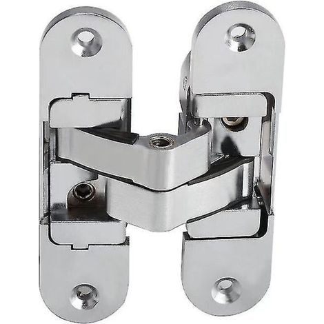 Charnière invisible 3D pour meuble en acier inoxydable brossé – Lot de 2 (gauche + droite) – Réglage précis en 3 axes – 2395 mm (1/2)