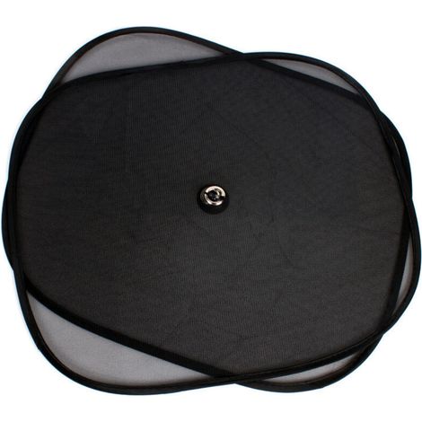pare-soleil latéraux pliables micro-perforés noirs à trois couches pour protéger l'intérieur de la voiture du soleil. 100% polyester de haute qualité. (1/2)