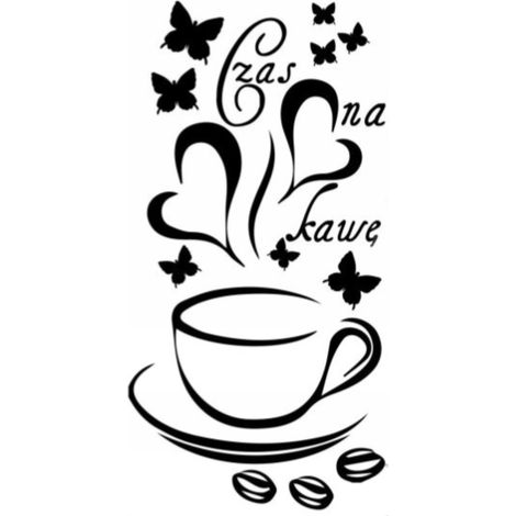KÜCHENAUFKLEBER Kaffeetassenaufkleber Herz 100 x 50 cm G253 (1/2)