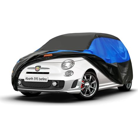 Bâche Voiture Exterieur Respirante et Étanche pour Tous Temps, Housse Voiture Protection Anti-UV Contre, la Poussière, la Pluie, Universelle pour FlAT 500/Toyota Aygo/Twingo (Jusqu'à 365 cm) 2S,3-Pour (1/5)
