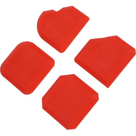 Kit de 4 outils pour mastic silicone : dissolvant, lisseur, grattoir et nettoyant