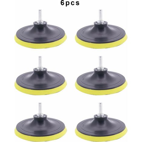 6pcs 5 pouces 125mm patins de ponçage, patins de ponçage, pour perceuses, meuleuses d'angle (1/4)