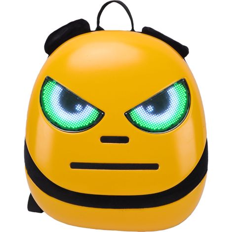 Sac à dos LED 16x32 programmable, contrôlé par application, étanche, coque rigide, pour moto et voyages, jaune (1/5)