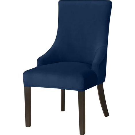 Coprisedia in velluto TOSCANA, velluto spesso blu navy (1/5)
