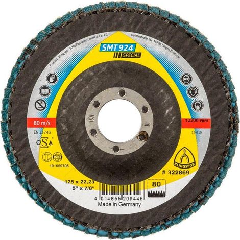 Disco abrasivo Klingspor smt 924 grano 80 125x22.23mm