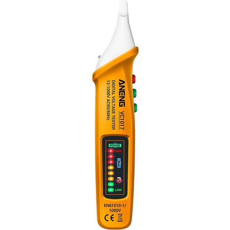 ANENG VC1017 Wechselspannungsprüfer-Stift NCV-Spannungsprüfer Elektrischer Tester Gelb Li