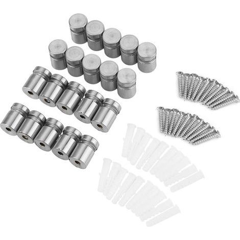 20 pièces M12 20mm en acier inoxydable publicité goupille de fixation verre entretoise boulon de montage (1/5)