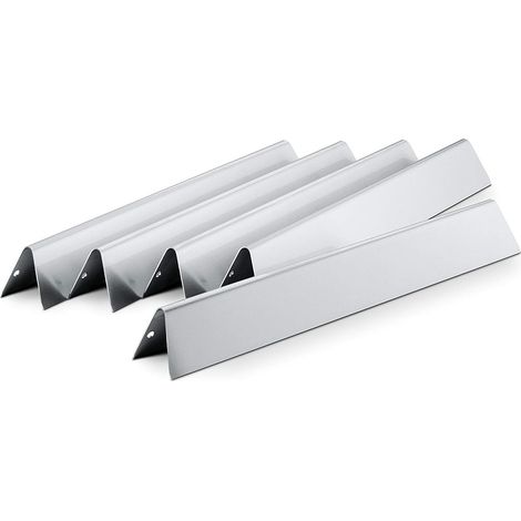 Ensemble de 5 Barres Flavorizer en Acier Inox pour Genesis 300 (Commandes de Brûleurs en Façade) Weber Réf. 7620 (1/4)