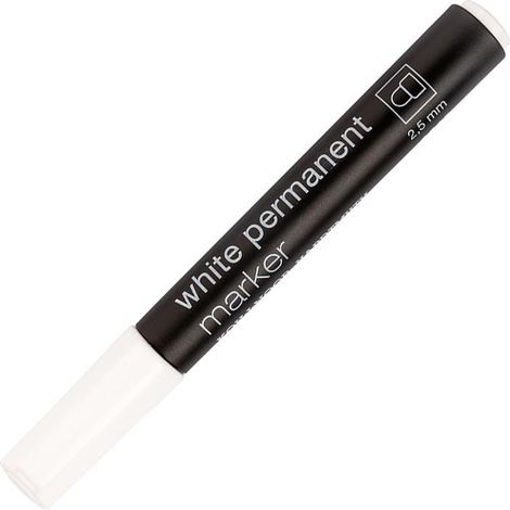 Rotulador permanente blanco de 2,5 mm