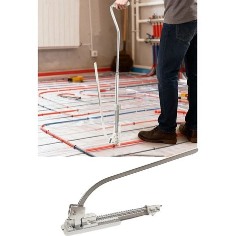 Fußbodenheizungsträger, Aluminiumlegierung, Gesamtlänge 91,5 cm, Grifflänge 10 cm, Tragfähigkeit 55, Bruttogewicht 1,95 kg (1/5)