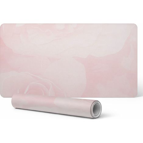 Alfombrilla protectora antideslizante para escritorio con delicado estampado de rosas, 90x45 cm. (1/5)