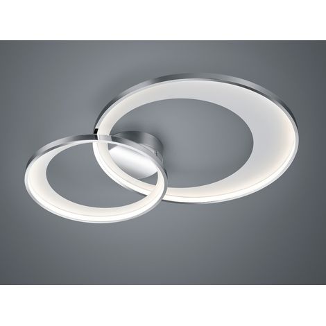 Dimmbare LED Deckenleuchte GRANADA in Silber Chrom, Breite 85cm (1/5)