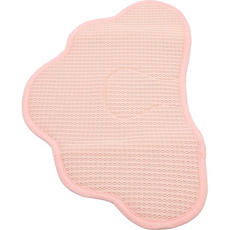 Oreiller bébé respirant pour un sommeil optimal, ultra-fin et évacuant l'humidité, en mélange de coton rose. (1/5)