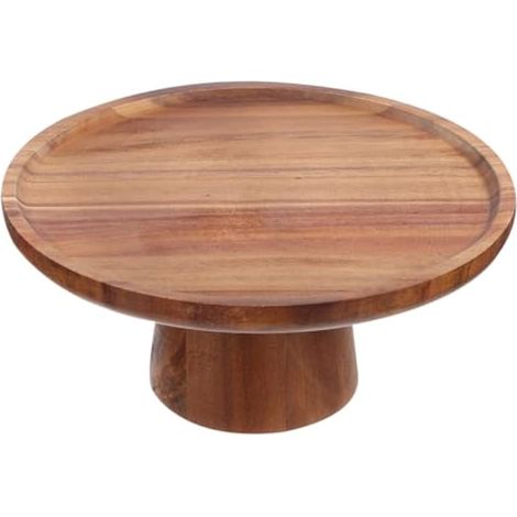 Présentoir à gâteau Rond Rustique en Bois pour décoration de Table (1/5)