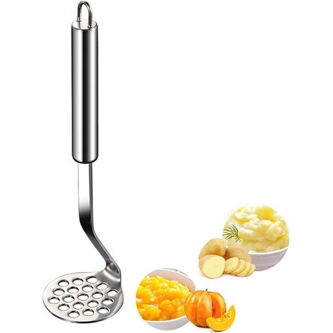 Presse purée en acier inoxydable pour purée de pommes de terre crémeuse lavable au lave vaisselle outil de cuisine pratique (1/5)
